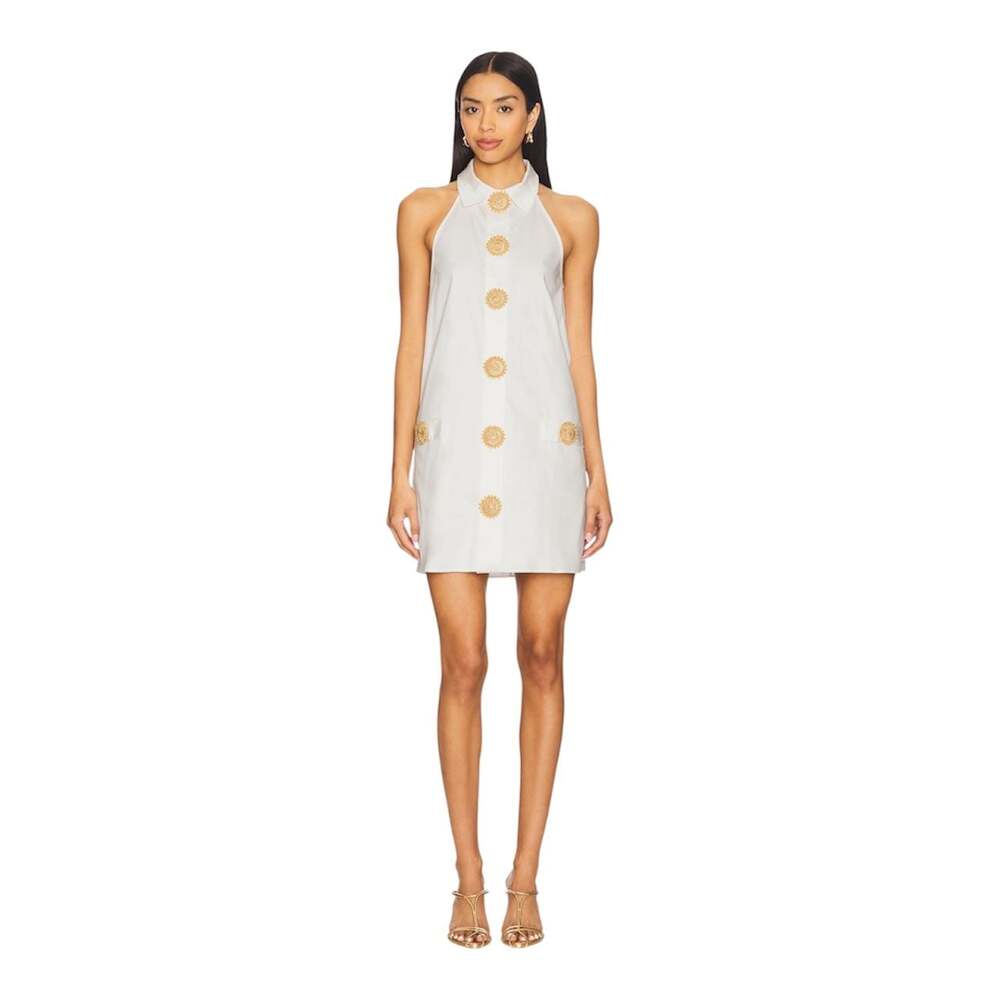 My Beachy Side Sun Mini Dress in White Size S